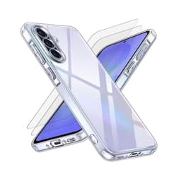 Hoesje Galaxy A36 en 2 beschermende schermen - TPU - Transparant