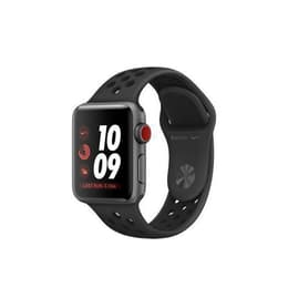 Apple Watch (Series 3) 2017 GPS 38 mm - Aluminium Spacegrijs - Nike sport armband Zwart