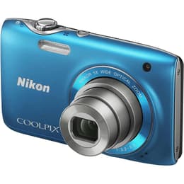 Compactcamera CoolPix S3100 - Blauw + Nikon Nikkor 5X Wide Optical Zoom 26-130mm f/3.2-6.5 f/3.2-6.5