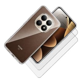 Hoesje Redmi Note 15 Pro Plus en 2 beschermende schermen - TPU - Transparant