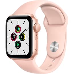 Apple Watch (Series SE) 2020 GPS 40 mm - Aluminium Goud - Sportbandje Rozenkwarts