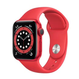 Apple Watch (Series 6) 2020 GPS + Cellular 40 mm - Aluminium Rood - Sport armband Rood
