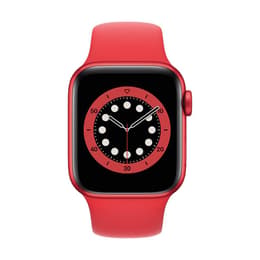 Apple Watch Series 6 (2020) GPS + Cellular 40 mm - Aluminium Rood - Sportbandje Rood