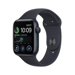 Apple Watch (Series SE) 2022 GPS 40 mm - Aluminium Middernacht - Sportbandje Zwart