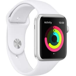 Apple Watch Series 3 (2017) GPS 42 mm - Aluminium Zilver - Sportbandje Wit