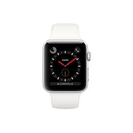 Apple Watch (Series 3) 2017 GPS 42 mm - Aluminium Zilver - Sport armband Wit