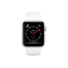 Apple Watch Series 3 (2017) GPS 42 mm - Aluminium Zilver - Sportbandje Wit