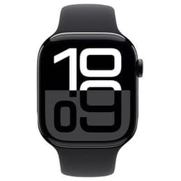 Apple Watch Series 10 (2024) GPS + Cellular 46 mm - Aluminium Gitzwart - Sportbandje Zwart