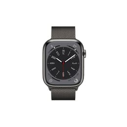 Apple Watch () 2023 GPS + Cellular 45 mm - Roestvrij staal Grijs - Milanees bandje Grijs