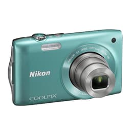 Compactcamera S3300 - Groen + Nikon Nikkor 6x Wide Optical Zoom 26-156mm f/3.5–6.5 f/3.5–6.5
