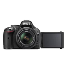 Spiegelreflexcamera - Nikon D5200 Zwart+ Lens Nikon AF-S DX Nikkor18-55mm f/3.5-5.6G ED II + AF-S DX VR 55-200 mm f/4-5.6 G IF ED