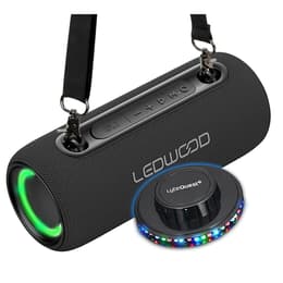 Enceinte Autonome Hifi 200W Ledwood XS200, Effet LED, Buetooth, RADIO FM, IPX5, Assistant Vocal, 20W RMS, Batterie 2000mAh, Ovni Speaker Bluetooth - Zwart