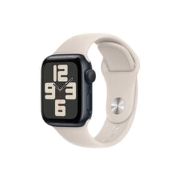 Apple Watch (Series SE) 2020 GPS 44 mm - Aluminium Grijs - Geweven sportbandje Sterrenlicht