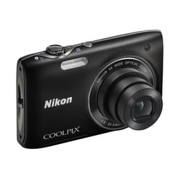 Compactcamera Coolpix S3100 - Zwart + Nikon Nikkor Wide Optical Zoom 26-130 mm f/3.2-6.5 f/3.2-6.5