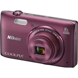 Compactcamera Coolpix S5300 - Violet + Nikon Nikkor 8x Wide Optical Zoom 25-200mm f/3.7-6.6 f/3.7-6.6
