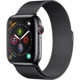 Apple Watch (Series 5) 2019 GPS + Cellular 40 mm - Roestvrij staal Zwart - Milanees Zwart