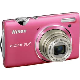 Compactcamera Coolpix S5100 - Lichtrood + Nikon Nikon Nikkor 5x Wide Optical Zoom VR 5,0-25,0mm f/2.7-6.6 f/2.7-6.6
