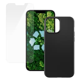 Hoesje iPhone 13 Pro Max en beschermend scherm - Kunststof - Zwart