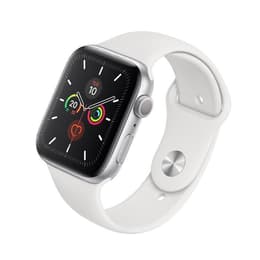 Apple Watch (Series 5) 2019 GPS + Cellular 40 mm - Roestvrij staal Zilver - Sportbandje Wit
