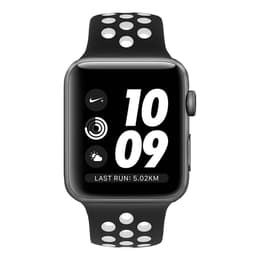 Apple Watch (Series 2) 2016 GPS 42 mm - Aluminium Spacegrijs - Nike sport armband Zwart/Wit