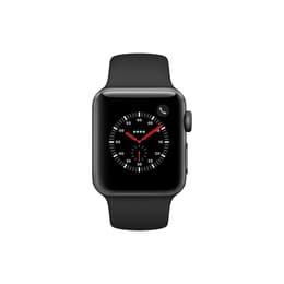 Apple Watch (Series 3) 2017 GPS 38 mm - Aluminium Spacegrijs - Sportbandje Zwart