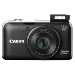 Compactcamera PowerShot SX230 HS - Zwart + Canon Zoom Lens 14x IS f/3.1-5.9