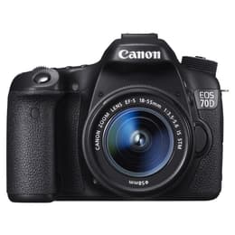 Spiegelreflexcamera EOS 70D - Zwart + Canon Canon Zoom Lens EF-S 18-55mm f/3.5 - 5.6 IS STM f/3.5-5.6 IS STM