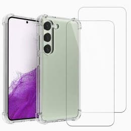 Hoesje Galaxy S23 FE en 2 beschermende schermen - TPU - Transparant