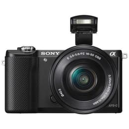 Hybride camera Sony Alpha a5000 - Zwart + Lens Sony E 16-50mm F3.5-5.6 PZ OSS