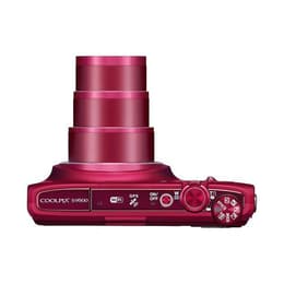 Compactcamera CoolPix S9500 - Rood + Nikon Nikkor 22X Wide Optical Zoom ED VR 25-550mm f/3.4-6.3 f/3.4-6.3