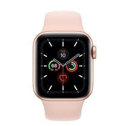 Apple Watch (Series 6) 2020 GPS 44 mm - Roestvrij staal Rosé goud - Sport armband Roze