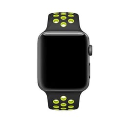 Apple Watch (Series 1) 2016 GPS 42 mm - Aluminium Spacegrijs - Sportbandje van Nike Zwart/Volt