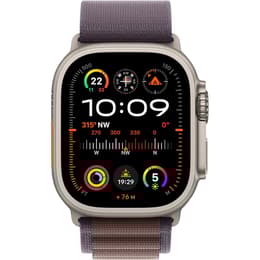 Apple Watch Ultra 2 (2023) GPS + Cellular 49 mm - Titanium Naturel titanium - Alpine-bandje Zwart