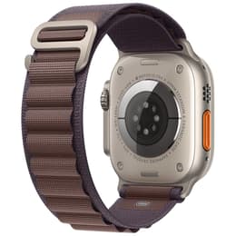 Apple Watch Ultra 2 (2023) GPS + Cellular 49 mm - Titanium Naturel titanium - Alpine-bandje Zwart
