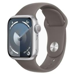 Apple Watch Series 9 (2023) GPS 41 mm - Aluminium Zilver - Sportbandje Grijs