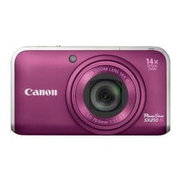 Compactcamera PowerShot SX210 IS - Paars/Grijs + Canon Canon Zoom Lens 28-392 mm f/3.1-5.9 f/3.1-5.9