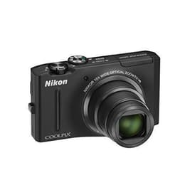 Compactcamera Coolpix S8100 - Zwart + Nikon Nikkor 10X Wide Optical Zoom ED VR 30-300mm f/3.5-5.6 f/3.5-5.6