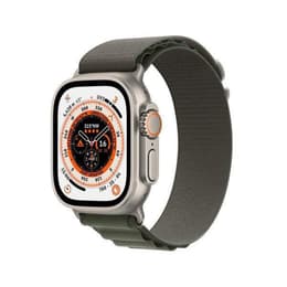 Apple Watch (Ultra) 2022 GPS + Cellular 49 mm - Titanium Grijs - Sportbandje Zwart