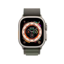 Apple Watch (Ultra) 2022 GPS + Cellular 49 mm - Titanium Grijs - Sportbandje Zwart