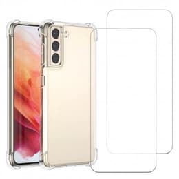 Hoesje Galaxy S24+ en 2 beschermende schermen - TPU - Transparant