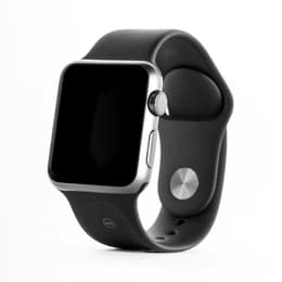 Apple Watch (Series 1) 2016 GPS 42 mm - Aluminium Zilver - Sport armband Zwart