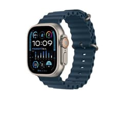 Apple Watch (Ultra) 2023 GPS + Cellular 49 mm - Titanium Grijs - Ocean-bandje Blauw