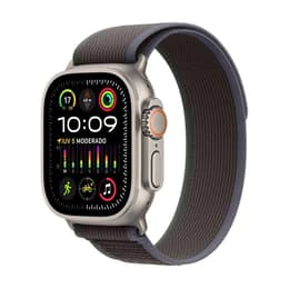 Apple Watch (Ultra) 2023 GPS + Cellular 49 mm - Titanium Grijs - Trail-bandje Zwart