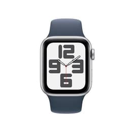 Apple Watch Series SE 2 (2022) GPS + Cellular 40 mm - Aluminium Zilver - Sportbandje Blauw