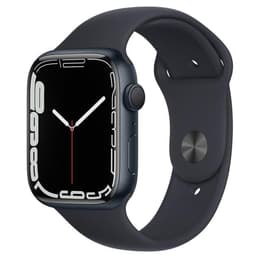 Apple Watch (Series 7) 2021 GPS 45 mm - Aluminium Zwart - Sportbandje Zwart