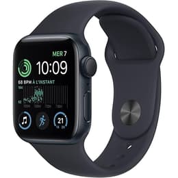 Apple Watch (Series SE) 2021 GPS 40 mm - Aluminium Middernacht - Sportbandje Zwart