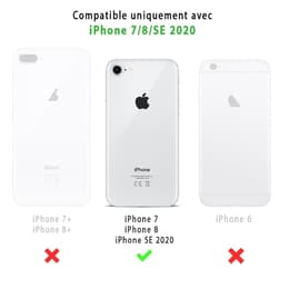 Back Market Hoesje iPhone 7/8/SE 2020/2022 en beschermend scherm - Gerecycled plastic - Zwart