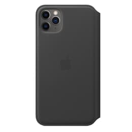 Apple Folio Hoesje iPhone 11 Pro Max Folio Hoesje - Leer Zwart