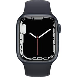 Apple Watch (Series 7) 2021 GPS 41 mm - Aluminium Zwart - Sportbandje Zwart