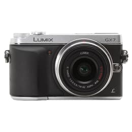 Reflex Lumix DMC-GX7 - Zwart/Zilver + Panasonic G Vario 14-42mm ASPH f/3.5-5.6